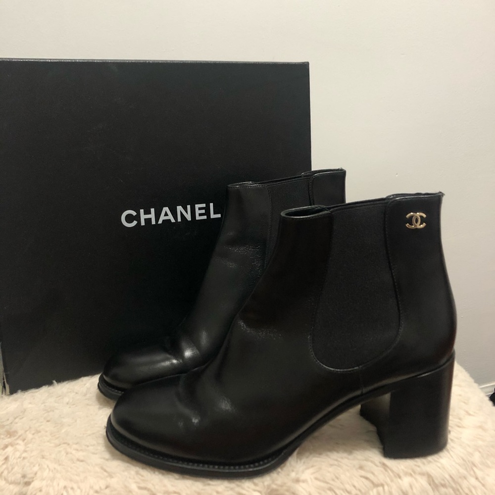 Chanel black booties (size 41)